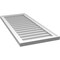Ekena Millwork Vertical Surface Mount PVC Gable Vnt: Non-Functional, w/2"W x 1-1/2"H, Brickmould Frame, 18"W x 42"H GVPVE18X4202SN - alternate 5